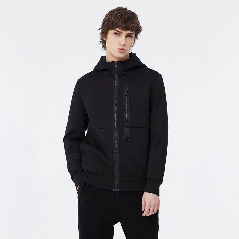 LIU·JO UOMO男士秋冬款休闲舒适拉链开衫连帽外套09115226006