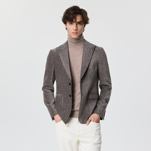 休闲舒适无弹纯色西服外套上衣 秋冬款 LIU·JO UOMO男士