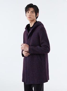 LIU·JOUOMO秋冬商务休闲时尚男士长款呢大衣保暖外套09110206403