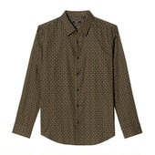 22AW 几何格纹采用数码 LIU·JOUOM经典 时尚 款 直喷工艺长袖 衬衫