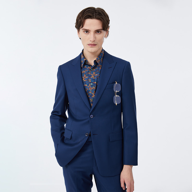 LIU·JO UOMO男士 秋冬款商务休闲戗驳领绵羊毛西服外套上衣