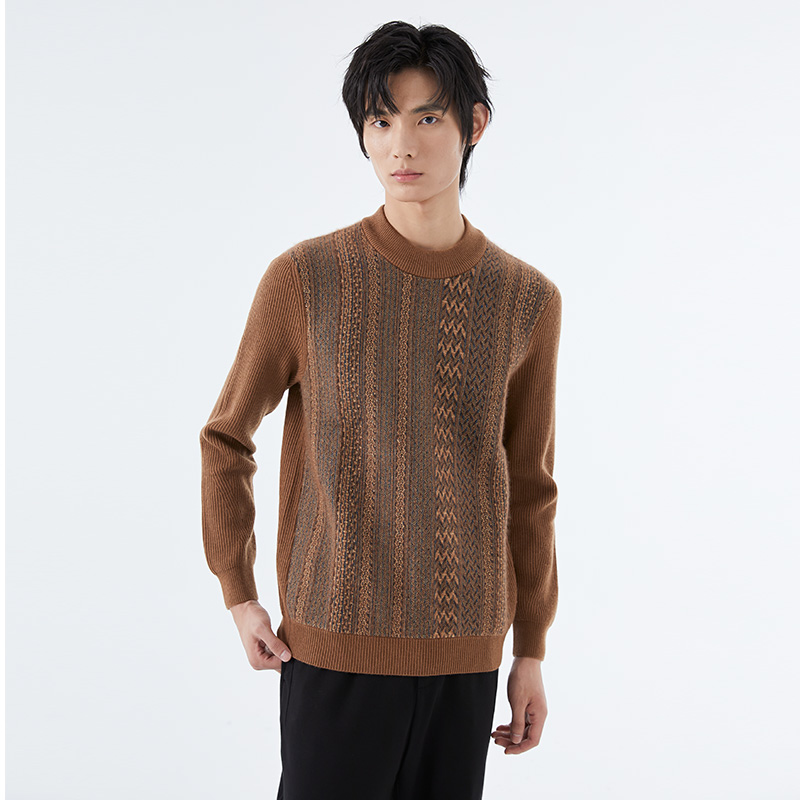 LIU·JO UOMO男士 秋冬款休闲舒适绵羊毛圆领套头毛衫内搭上衣