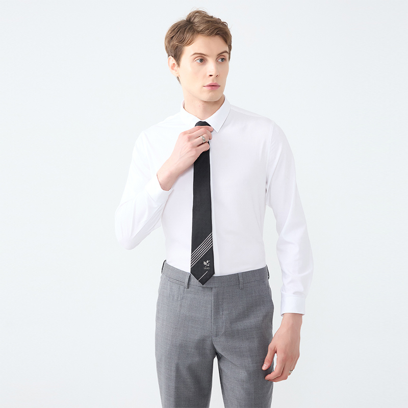 LIU·JO UOMO男士休闲商务内搭纯白衬衫T恤上衣LJ1235261057R