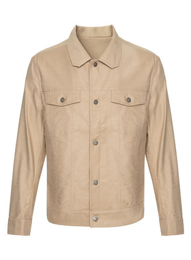 LIU·JOUOMO浅卡其色翻领 工装风外套 时尚舒适夹克09101215010