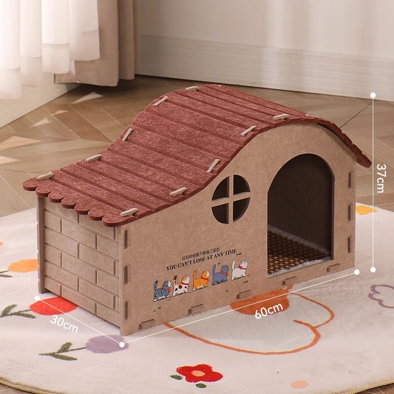 冬天毛毡猫窝上下铺一体狗狗通用四季户外猫窝封闭式狗窝冬季保暖