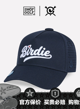 SWOF GOLF 思沃福高尔夫帽子 藏蓝色字母刺绣 户外透气卡车棒球帽