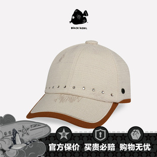 思沃福BLACK LABEL 你最珍贵DIAMOND帽子 卡其色水晶软顶棒球帽