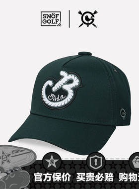 SWOF GOLF 思沃福高尔夫球专业帽子 BIRDIE 刺绣墨绿色卡车棒球帽