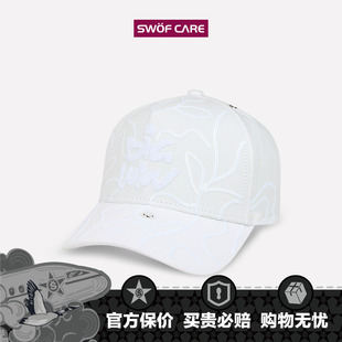 明星同款 SWOFCARE思沃福 WIN亮片绣白色帽子 BIG 卡车棒球帽 经典