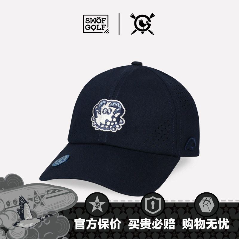 SWOF GOLF 思沃福高尔夫 高球蟹蟹艺术帽子 透气网孔水晶棒球帽