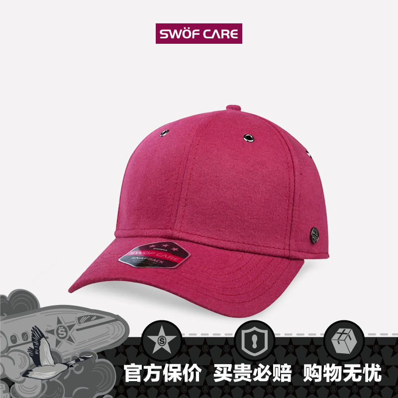 SWOFCARE思沃福BLANK红色帽子 秋冬季男女款运动棒球帽