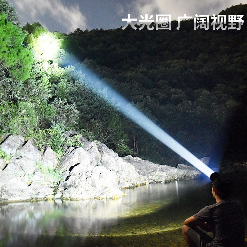 白激光感应头灯充电宝功