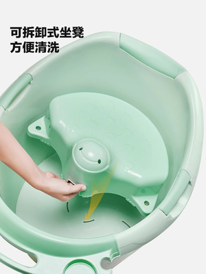 儿童浴桶大容量加厚宝宝婴幼儿洗澡桶可坐家用泡澡沐浴桶小孩浴盆