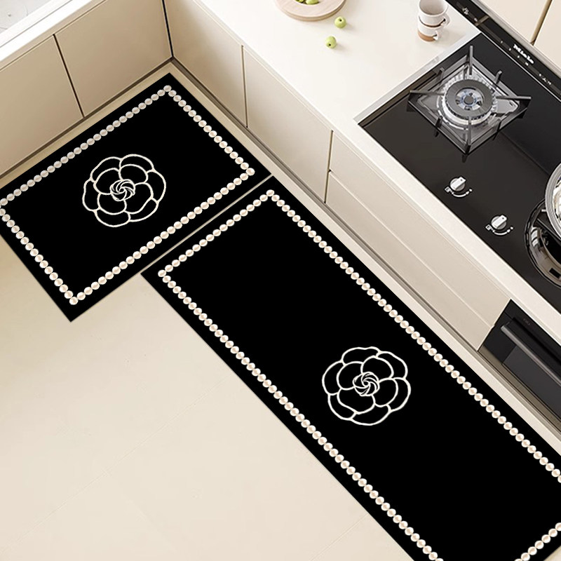 黑色耐脏厨房可擦免洗地垫台面洗碗池下吸水地毯法式家用l形脚垫,居家布艺,厨房地垫,淘宝优惠券,粉丝福利购,淘宝优惠卷