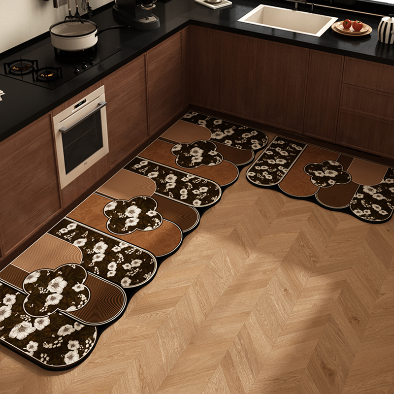 高级感厨房地垫L形吸水吸油防滑