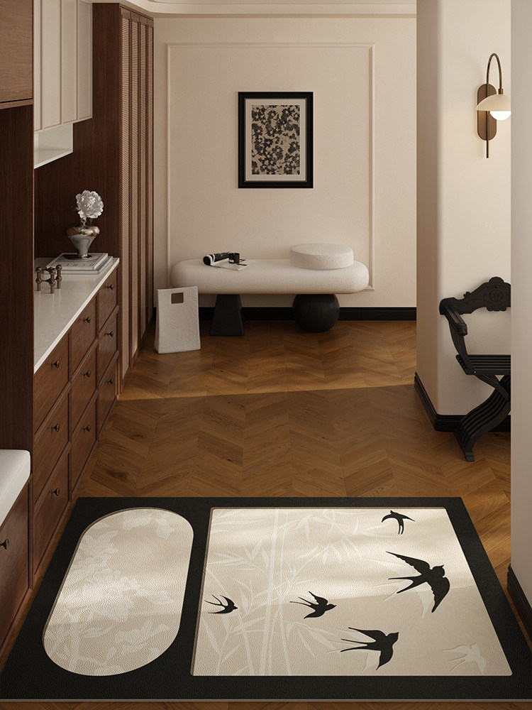 新中式地垫入户门垫玄关家用门口脚踏垫防滑耐脏免洗可擦进门地毯,居家布艺,入户地垫,淘宝优惠券,粉丝福利购,淘宝优惠卷