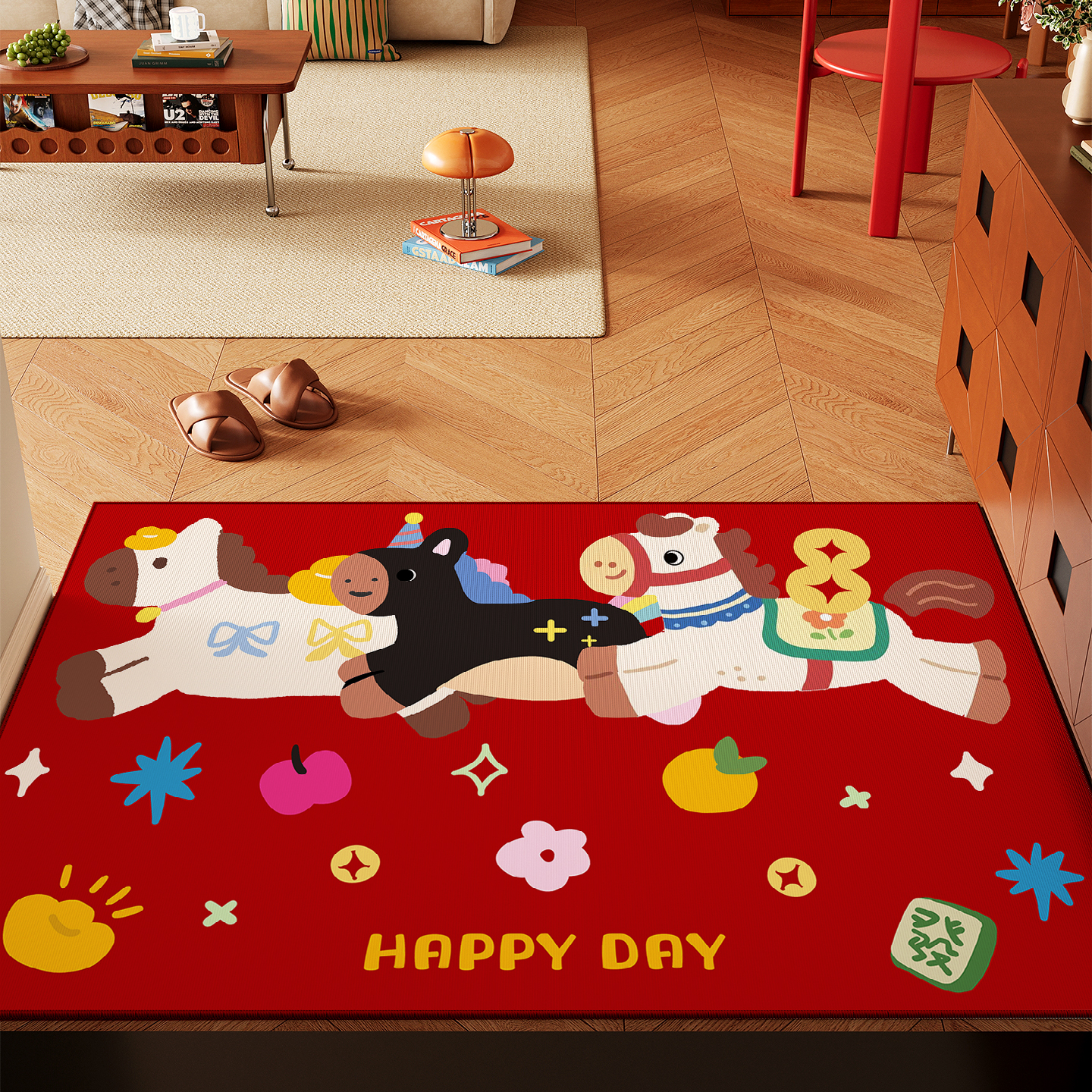 马年地垫入户门垫卡通门口脚垫