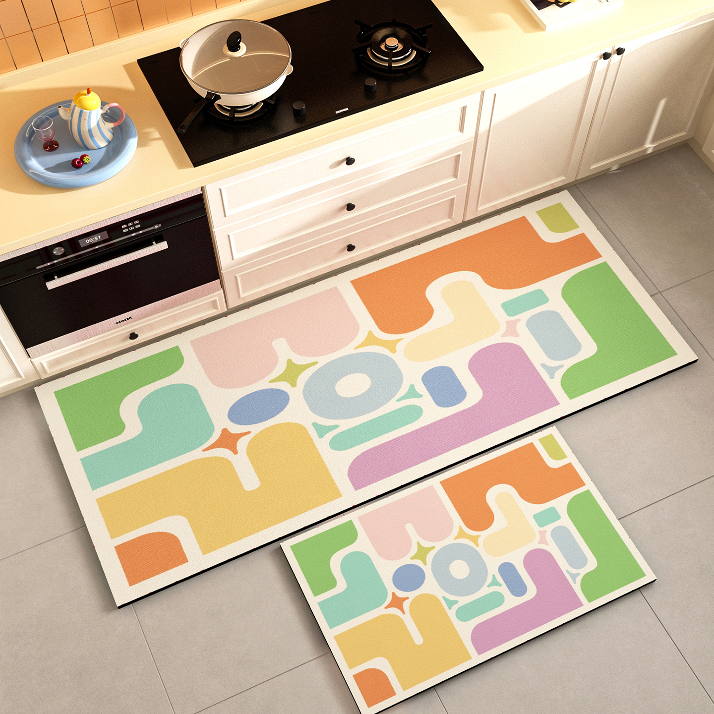 多巴胺厨房地垫吸水吸油防滑