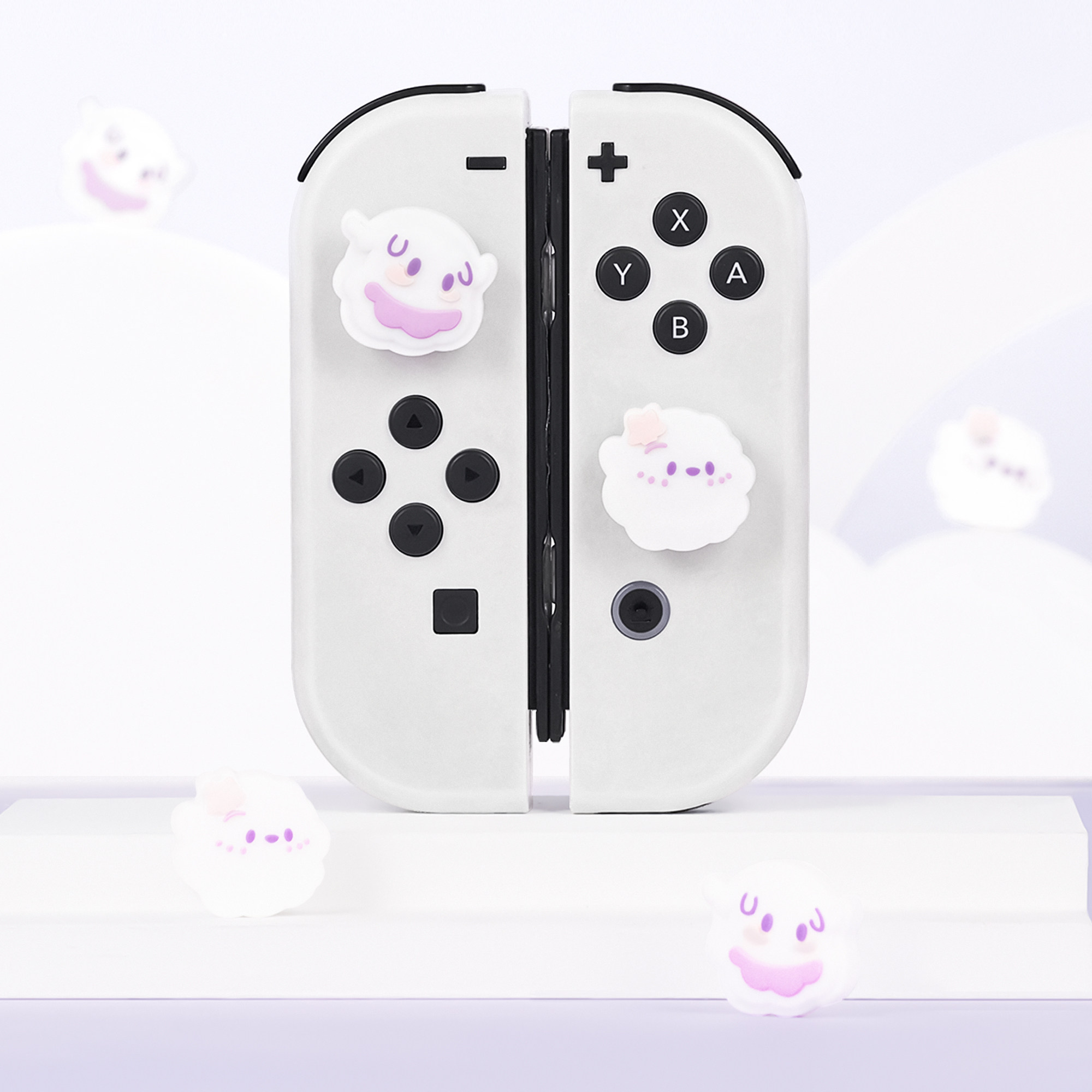 PAWDIARY 타로 타로 클라우드 닌텐도 스위치 로커 캡 스위치 OLED 로커 캡 귀여운 실리콘 키 캡 라이트 보호 캡