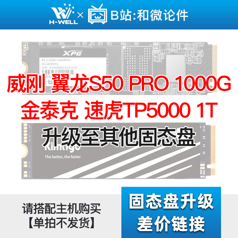 威刚 S50 PRO/速虎 TP5000/青龙NM520 1T升级其他固态盘单拍不发