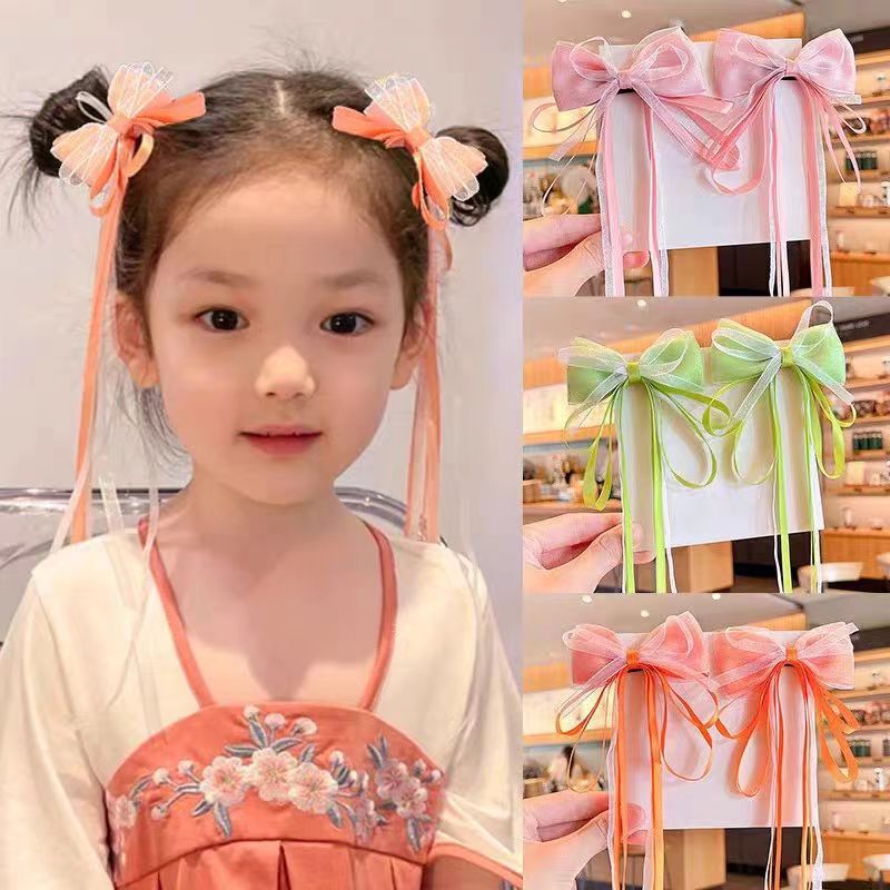 女童汉服编发飘带头饰儿童超仙结