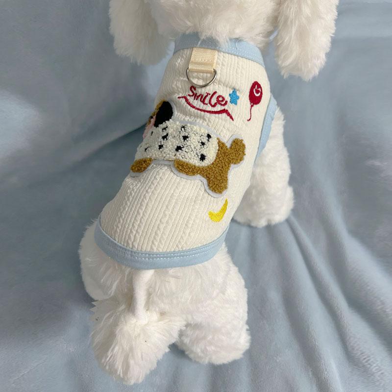 猫咪狗狗衣服夏季薄款可牵引防掉毛橘猫蓝猫布偶猫宠物腊肠狗背心