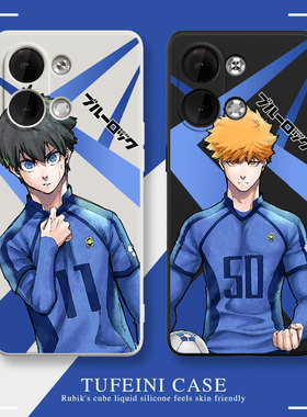 蓝色监狱oppo手机壳reno8适用7/5新款vivos15s12女6男iqoo10一加8t动漫8洁世一5pro蜂乐回se周边创意9r潮neo6