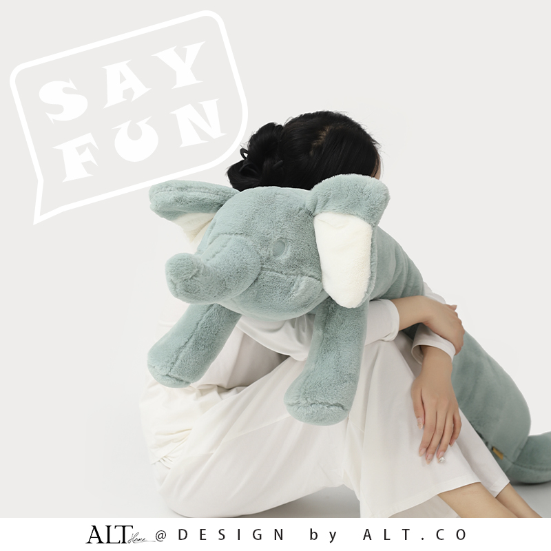 毛绒大象公仔玩偶可爱抱枕女生睡觉专用夹腿抱睡床上长条枕可拆洗