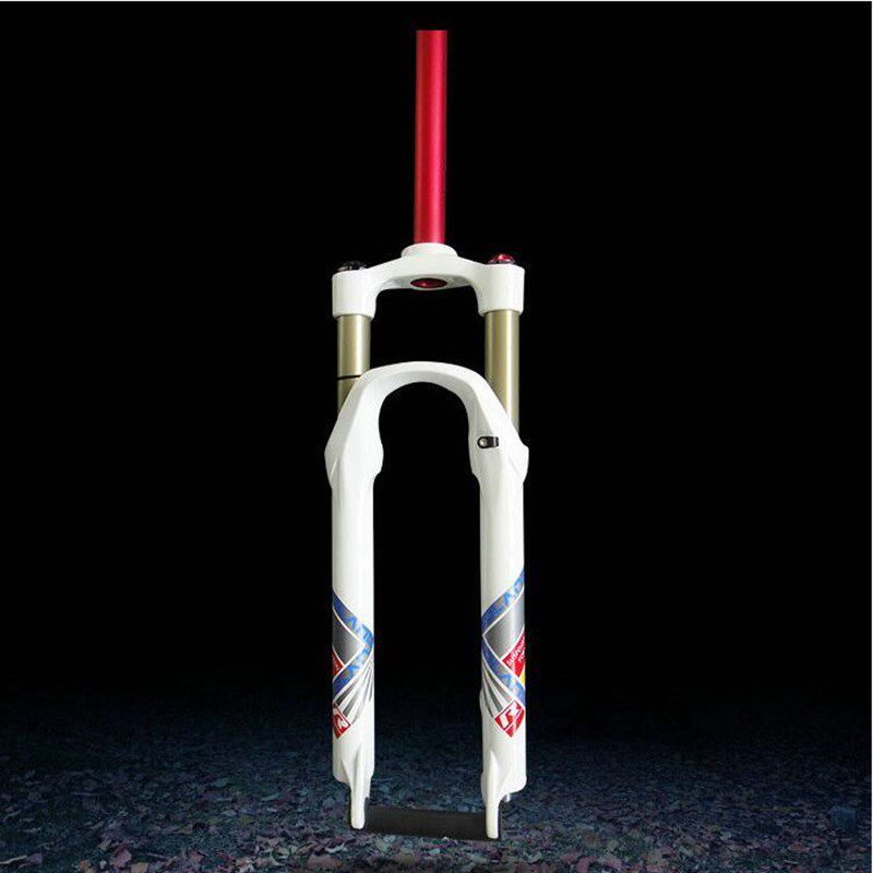 供应 26/27/29寸肩控纯碟锁气压前叉 山地自行车超轻前叉