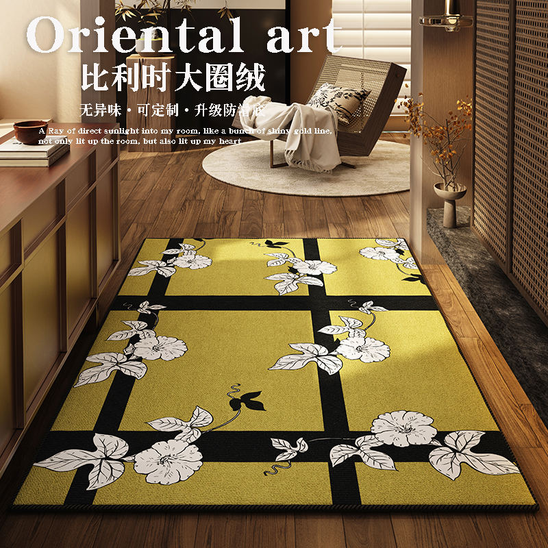 入户门垫高级中古风门口玄关客厅进门脚垫可裁剪定制防滑耐磨地垫