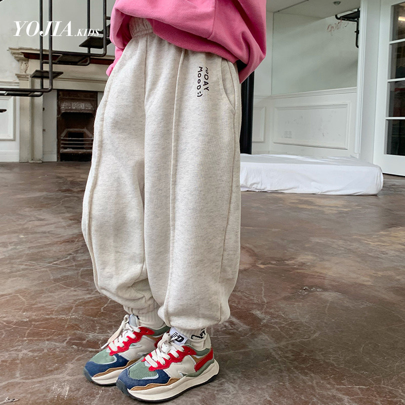 女童运动裤春秋装2m023新款韩版洋派女孩卫裤秋冬加绒加厚儿童裤