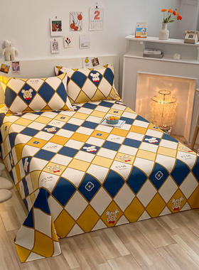 秋冬加厚床单全棉磨毛床笠09/1/13E5/15/18m儿童棕垫单件床罩