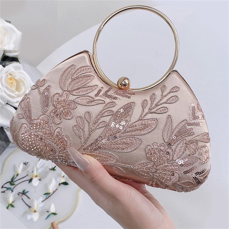 高端晚宴手拿包女新中式珠绣手提包名嫒气质旗袍礼服喜婆婆手拎包