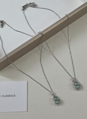 轻奢新中式小葫芦吊坠项链女时尚简约小众设计P高级感锁骨链新款