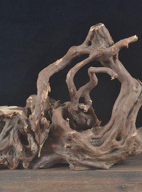 木头根雕底座创意枯木实木树根风化木家居装饰品陶瓷人物佛像摆件