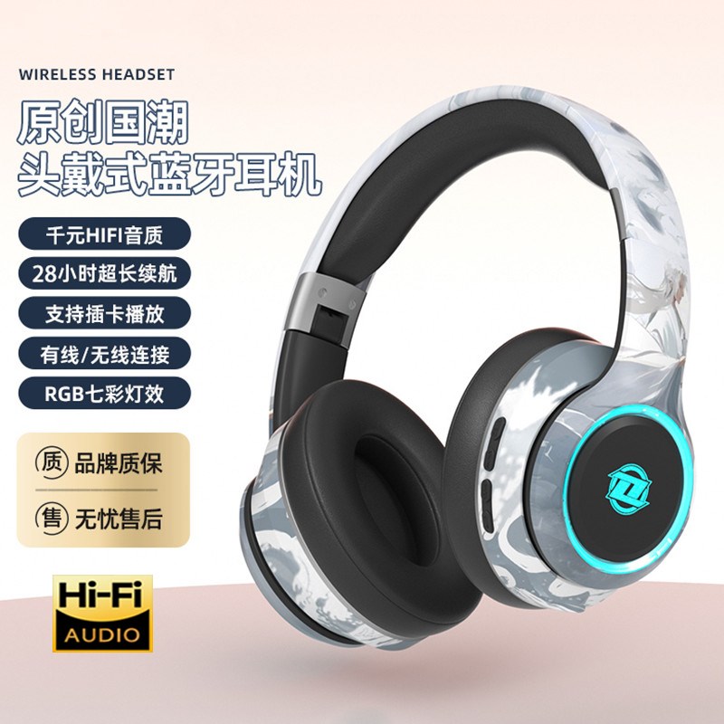 2025新款头戴式蓝牙耳机无线降噪D游戏运动久戴不痛手机电脑通用