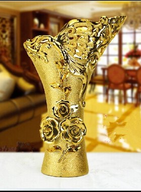 陶瓷花瓶摆件欧式现代简约家居装饰品台面客厅酒柜电视柜花器花插