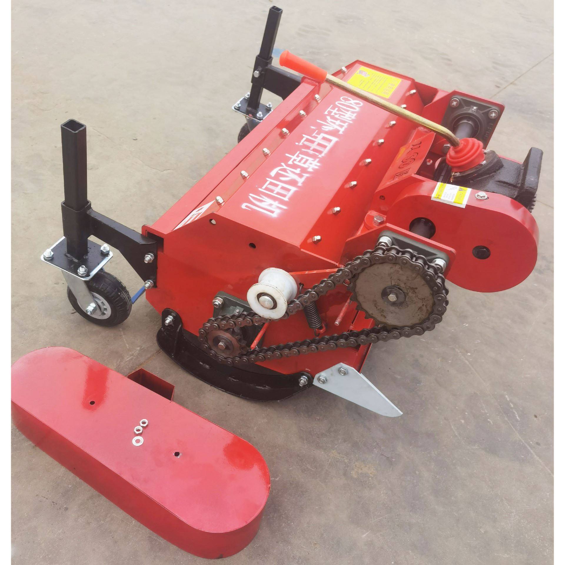 果树枝葡萄藤条粉碎机手扶配套80宽秸秆还田机 开荒碎草机