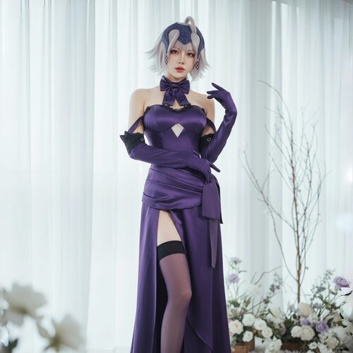 黑贞cos服旗袍礼服Fate黑贞德