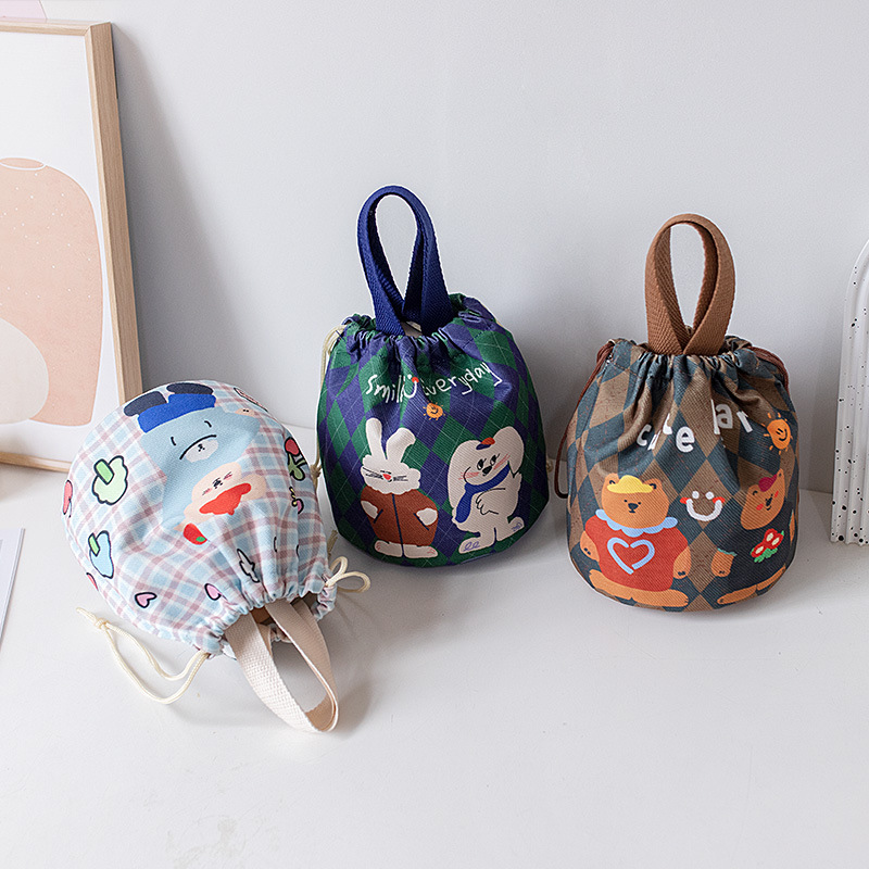 水桶手提包宝妈外出手拎小布包