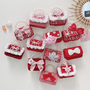 儿童新年包包洋气小女孩可爱女童斜挎包公主宝宝红色拜年时尚香风