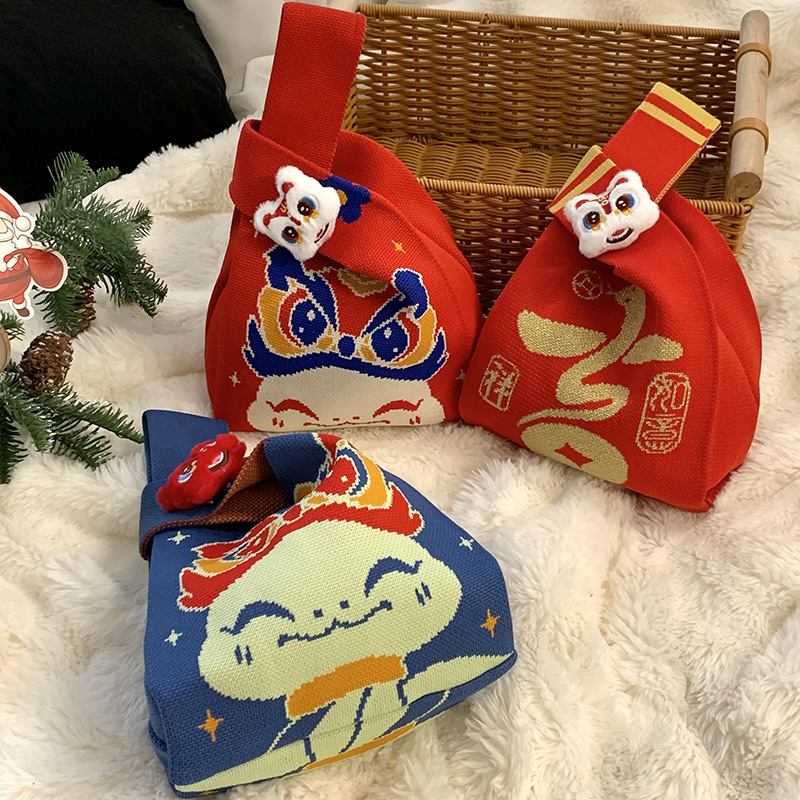 针织礼品袋新年喜庆伴手礼礼品袋