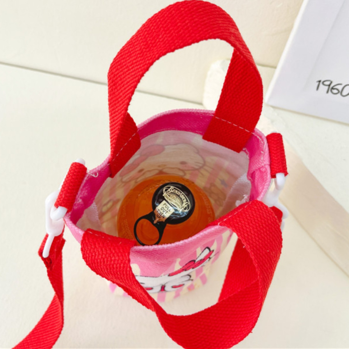 卡通水杯布袋儿童单肩斜挎水桶包