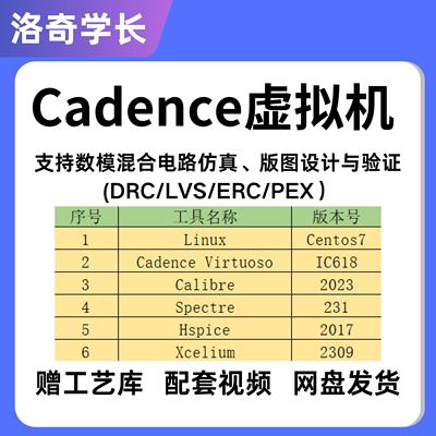 cadence virtuoso IC618 电路仿真版图设计虚拟机安装PDK工艺库