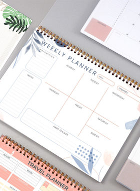 周计划本日计划便签本跨境电商DAILY&WEEKLYPLANNER手帐线圈