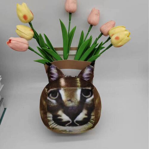 跨境热销 big floppa push 毛绒玩具狞猫抱枕方块猫公仔玩偶