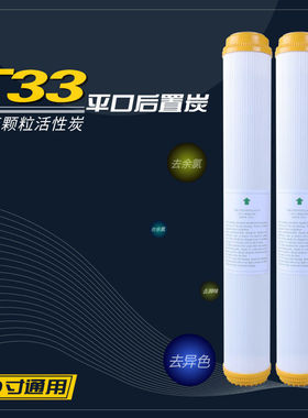20寸平口椰壳活性后置炭T33 通用UDF滤芯1000碘值 净水器配件