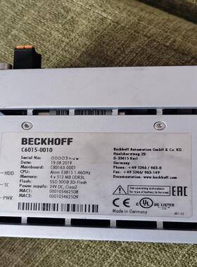 议价BECKHOFF 倍福PLC控制器C6015-0010