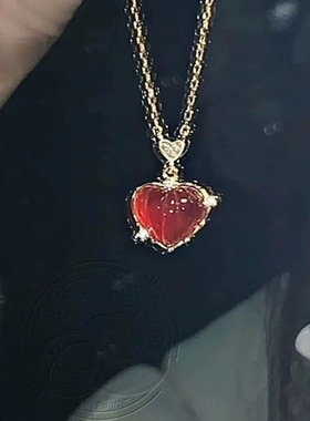 爱心项链无合金锁骨链女