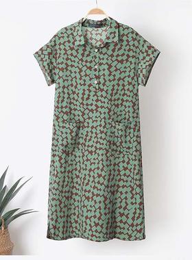 dress long line - fit loose age-reducing covering belly mom